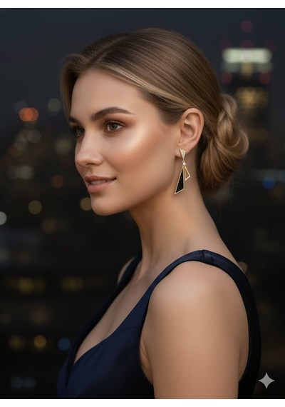925 Ayar Papatya Silver İtal Tasarım Küpe.rose.gold.rodaj Gümüş