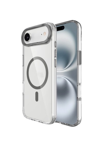 Apple Uyumlu iPhone 17 Air Kılıf M-safe Şarj Özellikli Airbagli Kamera Standlı Zore Azor Kapak - Lacivert Lacivert