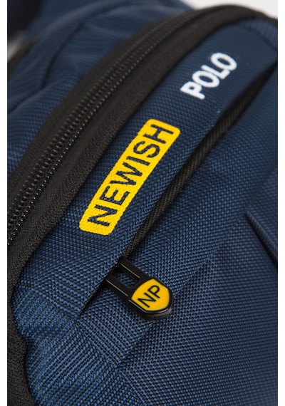 Newish Polo Erkek Kumaş Usb Kulaklık Çıkışlı Crossbody Çapraz Göğüs Omuz Ve Bel Çantası New201 - Lacivert