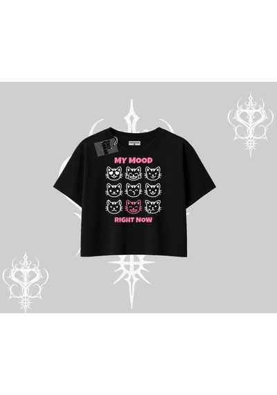 Startmore Kitti Sweet Mini Logo Baskılı Kapşonlu Sweatshirt Siyah