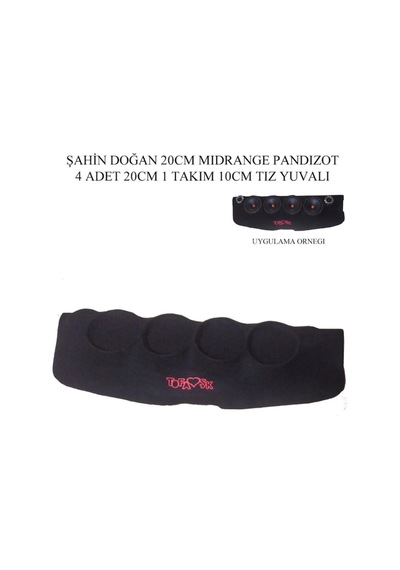 Tofaş Uyumlu Şahin Dogan 20Cm 4Lü Midrangelik Tweeter Yuvalı  Pandizot