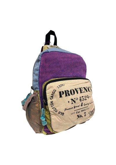 Old Cotton Cargo Kaliteli Laptop Bölmeli Vintage Disayn Sırt Gezi Çantası New Minola 25 Cm X 36 Cm Mor