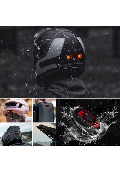 Özel Seri Kırmızı Led Kask Flaşörü - Usb Şarjlı Motor Işığı Gece Sürüş Spor Aydınlatma