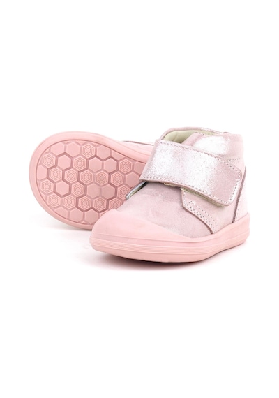 Rakerplus Yoohoo Hakiki Deri Pembe Simli Cırtlı Kız Bebek Bot Pembe
