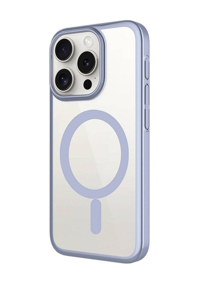 Zeyline Apple Uyumlu iPhone 15 Pro Wireless Şarj Özellikli Sert Pc Zore Mat Riksos Magsafe Kapak-gri