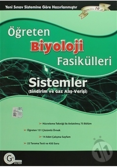 Gür Yayınları Öğreten Biyoloji Sistemler Sindirim Ve Gaz Alı