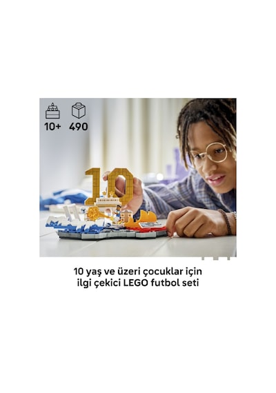 LEGO® Editions Kylian Mbappé – Unutulmaz Futbol Anları 43013 - 10 Yaş ve Üzeri Çocuklar için Dekoratif Futbol Modeli Yapım Seti (490 Parça)