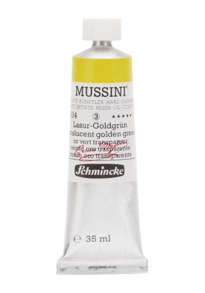 Schmincke Mussini Artist Yağlı Boya 35 ML Seri 3 534 Translucent Golden Green