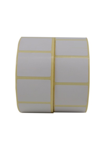 Hazır Etiketler , Hazır Al Hızlı Al Kuşe Etiket 40mm X 30mm Ruloda 1500x2 Adet 2 Rulo 40mm Kuka Çapında Baskısız Barkod Yazıcı Etiketi 10