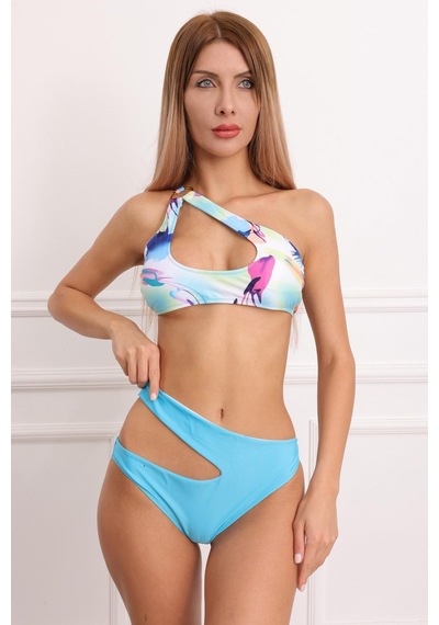 Summer Asimetra Bikini - Mavi Mavi