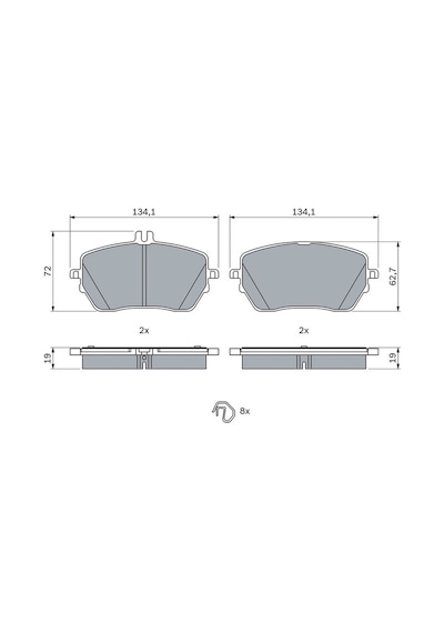 Mercedes Cla Serisi 118 Cla 200 1.3 2019-2024 Bosch Ön Balata 22940