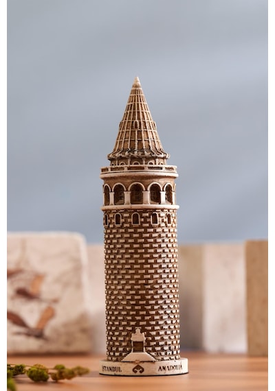 Galata Kulesi Mermerit Eskitme Küçük Boy