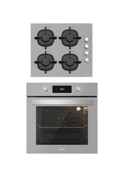 Silverline BO6504S01 - CS5335S01 Gri Cam Ankastre Set