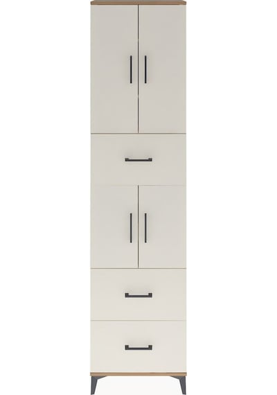 Arges Dolap 5 Raflı 3 Çekmeceli 4 Kapaklı 60x30x243 Çam-aytaşı Çam