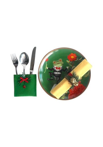 Yılbaşı Set Figürlü 6 Adet Kaşık Çatallık