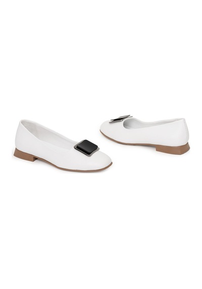 Twoegoist Kadın Deri Loafer Babet Casual Ayakkabı 001