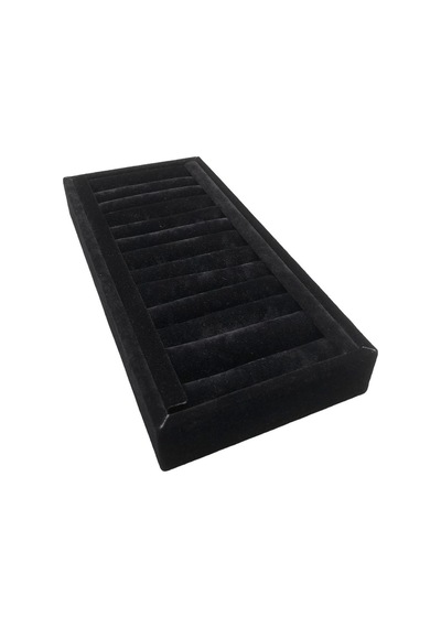 Yerli Üretim Süet Kumaş Siyah Renk 25 Cm / 11,5 Cm Kelepçe-bileklik Sergileme Standı Çok Renkli