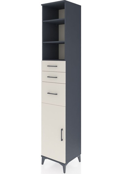 Hyperion Dolap 4 Raflı 3 Çekmeceli Tek Kapaklı 44x44x243 Antr... Antrasit Hyperion Dolap 4 Raflı 3 Çekmeceli Tek Kapaklı 44x44x243 Antr... Antrasit