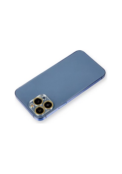 Newface Apple İphone 12 Pro Shine Kamera Lens Koruma Cam - Gold Altın