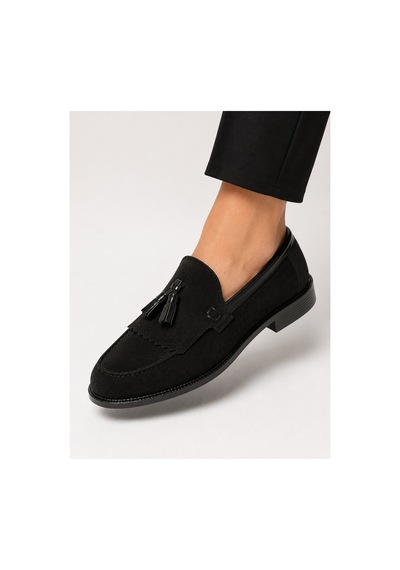 Yalçın Erkek Siyah Süet Parlak Detaylı Loafer Püsküllü Klasik Günlük Ayakkabı Siyah - 905434467 Siyah