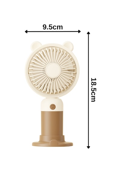 Taşınabililir Mini Usb Şarjlı 3 Kademeli El Masaüstü Vantilatör Fan Soğutucu Ym88216 Kahverengi