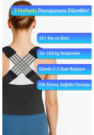 Dik Duruş Korsesi Sırt Korsesi Kamburluk Önleyici Medikal Bel Korsesi Unisex Dik Durma Korsesi