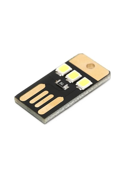 Usb Led Lamba Modülü Mini Çok İnce Led Işık Kamp Gece Lambası Açık Gri