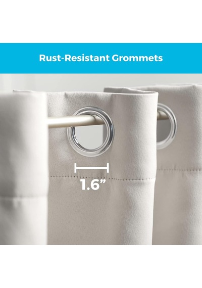 %85 Karartma Perdesi 2 Panelli Set Beyaz Perdeler 250 Cm Uzunluk Isı Yalıtımlı, Gürültü Azaltıcı