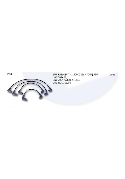 Buji Kablosu 7716094 Fıat Uno 70sx İe Karbüratör 1/4 1 Tk