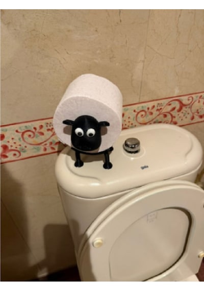 "tp Sheepy" Dekoratif Koyun Tuvalet Kağıdı Tutucusu Çok Renkli
