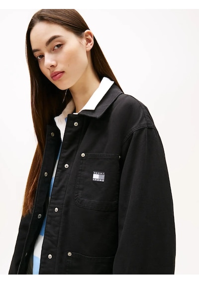 Tommy Hilfiger Tjw Chore Jacket Ext, Bds Siyah Kadın Ceket