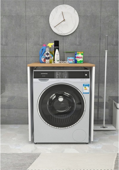 Enda Home Çamaşır Makinesi Dolabı 89x65 Cm Beyaz Atlantik Çam