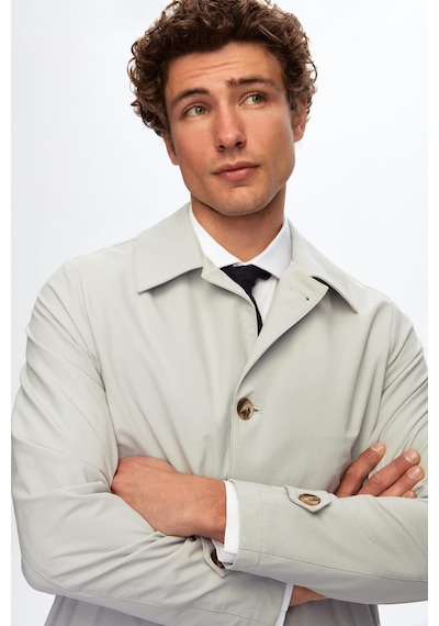 D's Damat Ds Damat Regular Fit Taş Düz Pardösü/trenckot 2hcp812220420 S01