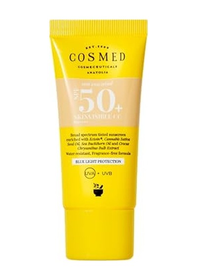 Tr Tüm Cilt Tipleri İçin Renkli Suya Dayanıklı Spf50+ Güneş Kremi - Skinvisible Cc Spf50+ - 30 Ml