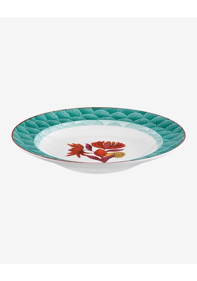 Yeşil Porselen Çukur Tabak 23 Cm