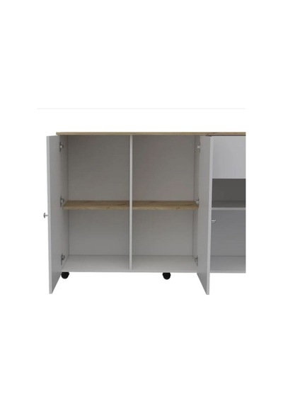 Neşe Mutfak Adası - Beyaz-150 Cm Beyaz - Atlantik Çam