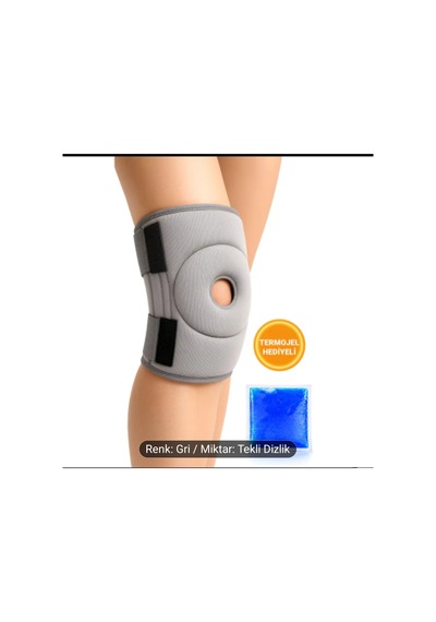 Quanzhou Menisküs İçin Medikal Dizlik Patella Ligament Destekli Termojelli Dizlik 1 Adet / Gri