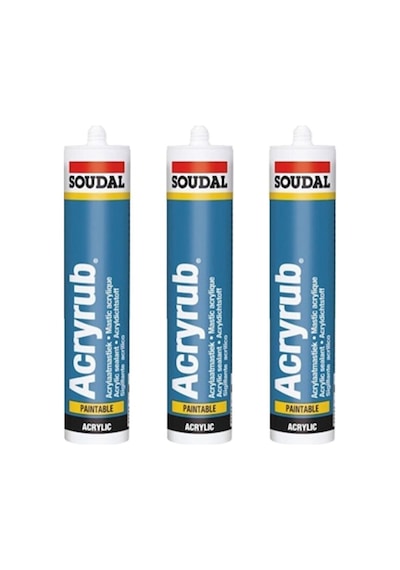 Acryrub Silikonize Mastik Beyaz 500 Gr