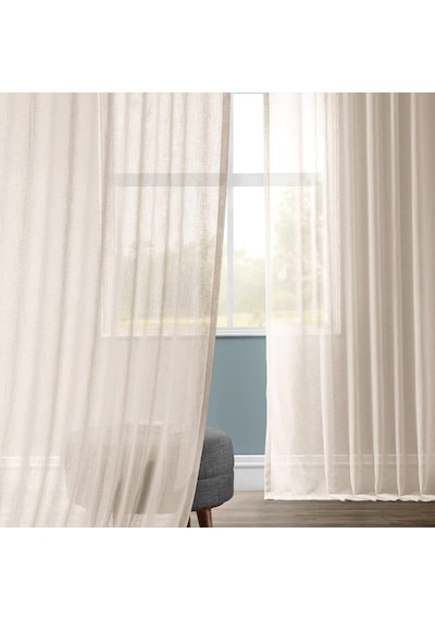 Evdepo Home Kullanıma Hazır Keten Tül Perde (541075355)