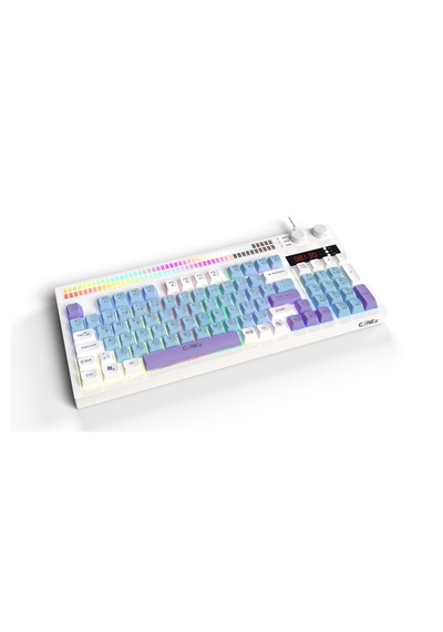 Spectrum K1 Çift Lcd Ekran - Ses Kontrolcülü - Membran 94 Tuş - Spectrum Rgb Gaming Klavye