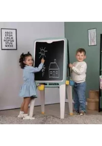 Smoby Ultimate Yazı Tahtası Çift Taraflı Manyetik Ve Tebeşirli 410106 Çok Renkli
