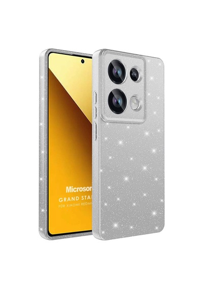 Microsonic Xiaomi Poco M6 Pro 4g Kılıf Grand Stardust Gümüş -
