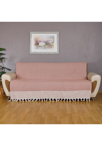 Bumedo Buldan İşi Kaymaz Pamuklu Koltuk Örtüsü 170x210 Cm Koltuk Şalı Çekyat Kanepe Örtüsü Kiremit Genel