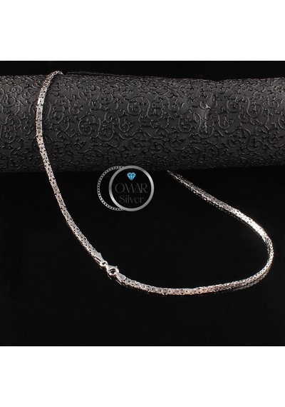Omar Silver 925 Ayar El İşi Kral Kolye 3,65 Mm