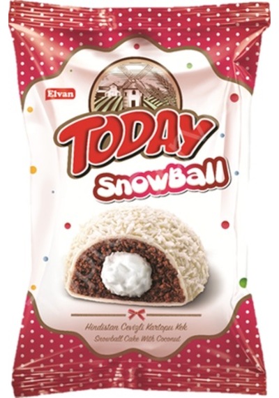 Elvan Today Snowball Hindistan Cevizli Kartopu Kek 24 x 50 G