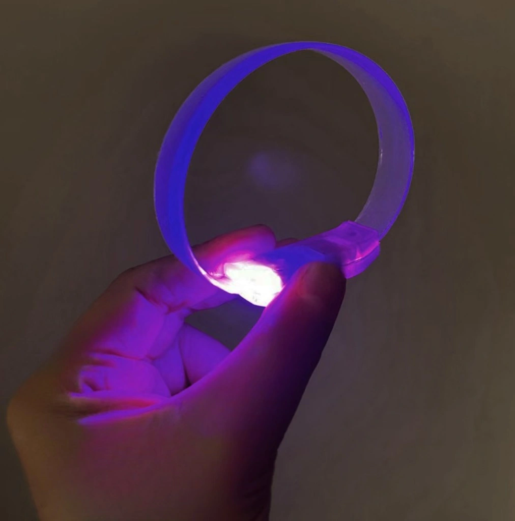 3 Modlu Pilli Led Işıklı Esnek Parti Bilekliği Mor " 38783960