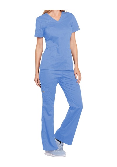 Cherokee Core Stretch Medikal Giyim Doktor Scrubs Cerrahi Takım Likralı Hastane Üniforması 001