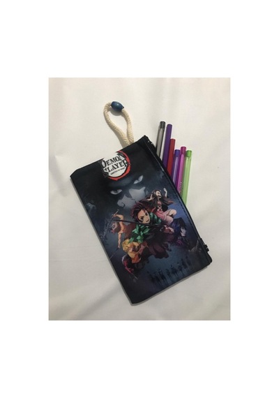 Demon Slayer Desenli Tasarım Bez Kalemlik-cüzdan Diğer