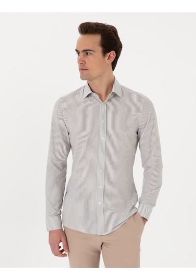 Pierre Cardin Erkek Haki Gömlek Desenli 50303897-vr027 Haki