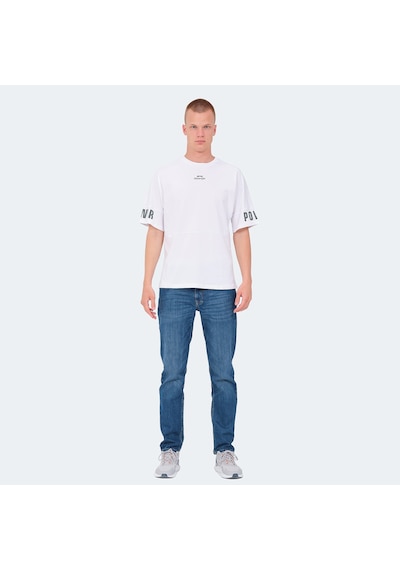 Slazenger VISION Erkek Oversıze Beyaz Tişört
